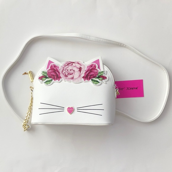 Betsey Johnson Handbags - Betsy Johnson floral kitty cross body bag
